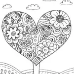 Heartfelt Nature: A Floral Adventure in Coloring