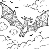 Charizard’s Fiery Flight Through the Clouds