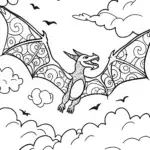 Charizard’s Fiery Flight Through the Clouds