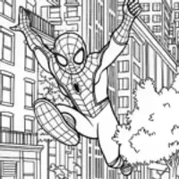 Miles Swinging Through the Cityscape