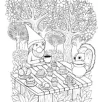 Gnome’s Enchanting Tea Party with Squirrel Companion