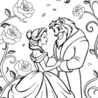 Enchanted Rose Garden with Belle and the Beast