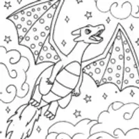 Charizard’s Celestial Dance in Starry Skies