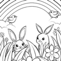 Rainbow Garden Adventure with Bouncy Bunnies