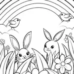Rainbow Garden Adventure with Bouncy Bunnies