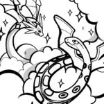 Ethereal Guardians: Rayquaza and Lugia in the Skies