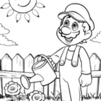 Luigi’s Colorful Gardening Adventure