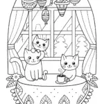 Whimsical Cat Café: Cozy Moments with Feline Friends