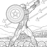 Captain America’s Shield Defense Against Arrows