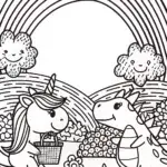 The Rainbow Picnic Party with Unicorn and Dragon Friends