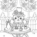 Whimsical Cat’s Delightful Tea Party Adventure