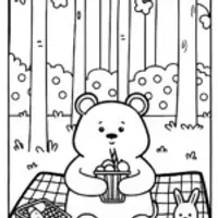 Friendly Forest Picnic with Benny the Bear and Bunny