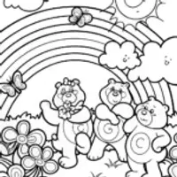 Care Bears in a Colorful Rainbow Garden Adventure