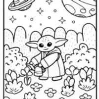 Baby Yoda’s Gardening Adventure in Space