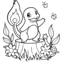 Charmander’s Colorful Adventure in the Flower Field