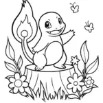 Charmander’s Colorful Adventure in the Flower Field