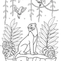 Majestic panther of the jungle realm