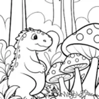 Godzilla’s Woodland Adventure Coloring Page