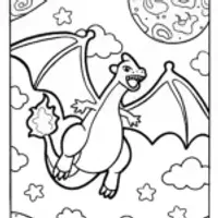 Charizard’s Sky Dance Adventure Coloring Page