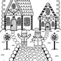 Gingerbread Village with Gingerbread Characters Galore!