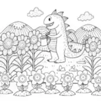 Godzilla’s Colorful Gardening Adventure