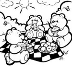 Care Bears Picnic Party Fun with Grumpy Bear and Friends