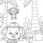 Shopkins jungle explorer coloring page