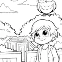 Banban’s Whimsical Garden Maze Coloring Page