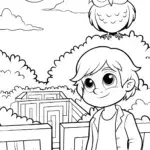 Banban’s Whimsical Garden Maze Coloring Page