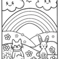 Rainbow Dreams with a Cat and Bunny Adventure