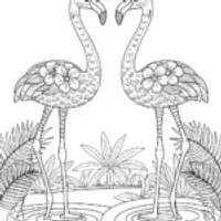Flamingo Fiesta: Color the Tropical Duo!