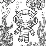 Axolotl Adventurer in the Colorful Underwater World