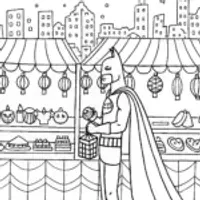 Batman at the Night Market Adventure