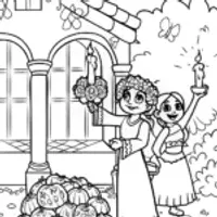 Mirabel and Isabela Family Portrait Coloring Page