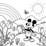 Mickey’s colorful garden exploration