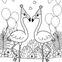Flamingo Fiesta Fun: Color the Celebration!