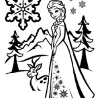 Elsa in Her Magical Winter Wonderland