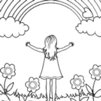 Rainbow Garden Adventure with the Joyful Girl