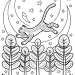 Dancing Cat Under the Moonlight