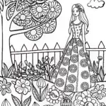 Barbie’s Magical Garden Adventure Coloring Page