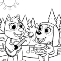 Bluey’s Magical Music Party Coloring Page