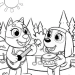 Bluey’s Magical Music Party Coloring Page