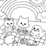 Rainbow Friends’ Picnic Adventure with Happy Characters