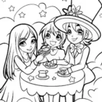 Whimsical Tea Party with Friends in the Clouds