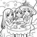Whimsical Tea Party with Friends in the Clouds