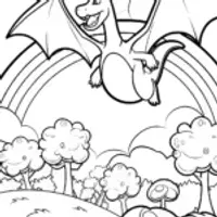 Charizard Soars Above the Enchanted Forest