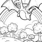 Charizard Soars Above the Enchanted Forest