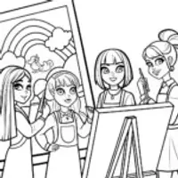 Rainbow High Artistry Coloring Page