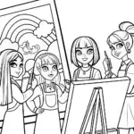 Rainbow High Artistry Coloring Page