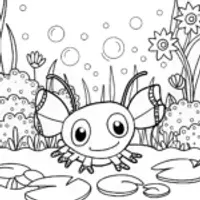 Axolotl’s Magical Journey in the Enchanted Pond